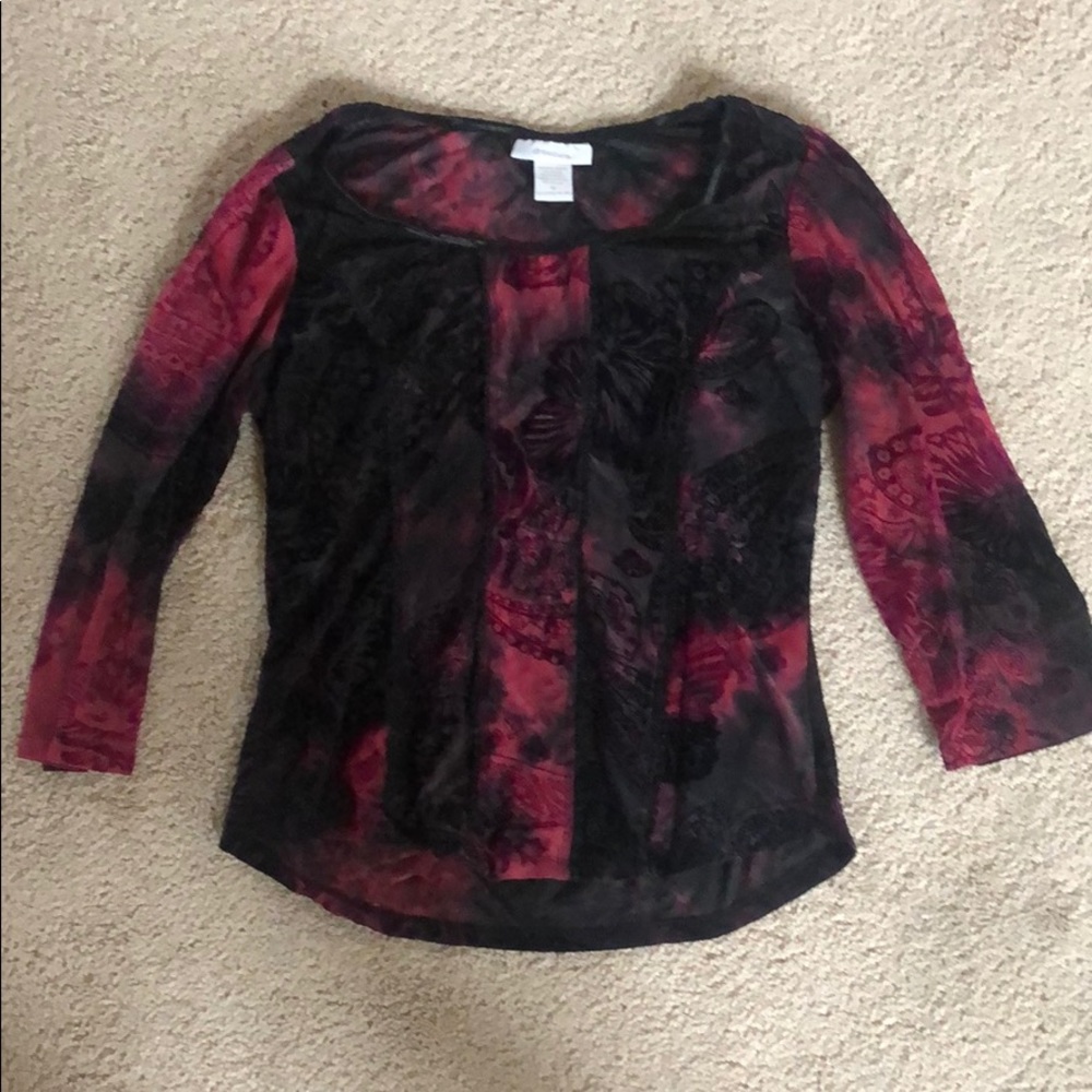 Black and burgundy dressbarn shirt